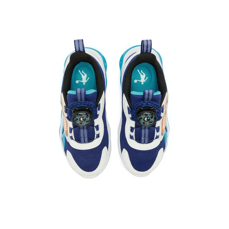 QIAODAN Anti Slip Wear Resistant Low Top Kids' Running Shoes Muted Blue/Textured Blue Children Aged 3 7 Years Old-3