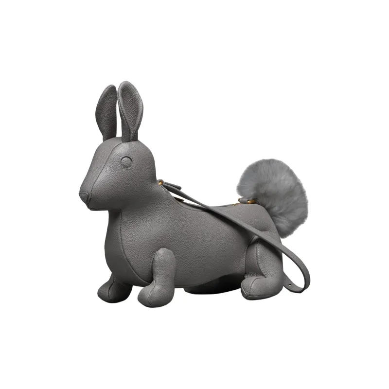 THOM BROWNE Squirrel motif Leather Shoulder Bag-2
