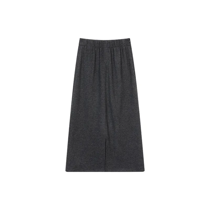 ELF SACK Casual Short Skirts Women's Versatile Dark Gray-1