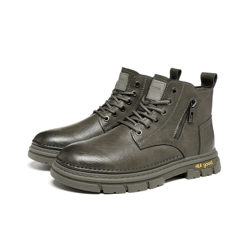 HLA Short Mid Calf Martin Boot Men's-6