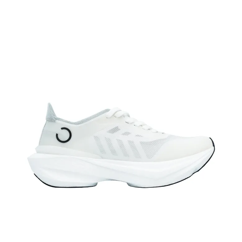 MINEPAIR Non slip Support Low Top Full Length Carbon Plate Casual Running Shoes Unisex White-1