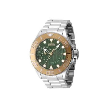 INVICTA Wrist Watch Automatic Mechanical Movement Stainless Steel Strap 52mm Green Dial Men's Watches