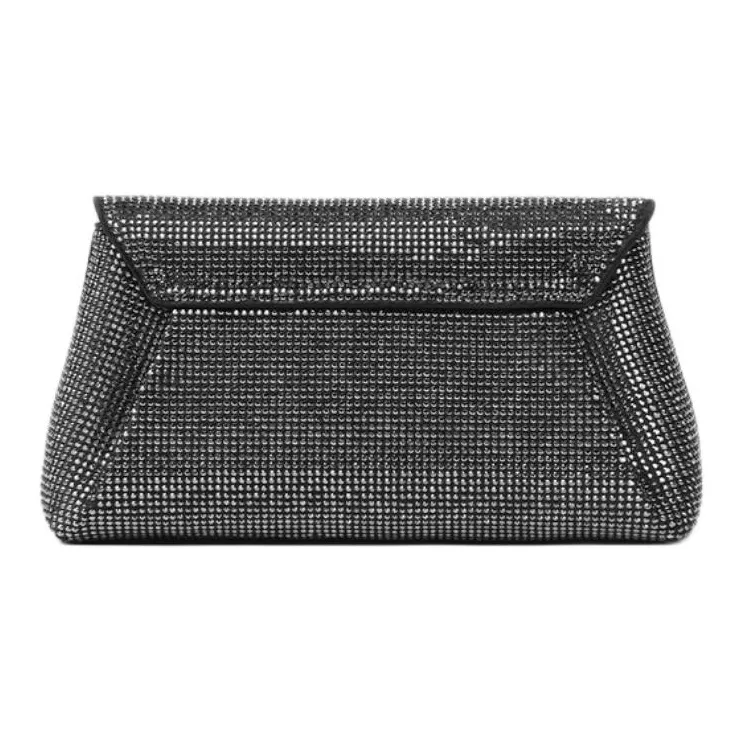 VERSACE Medusa Viscose Envelope Bag One Shoulder Crossbody Clutches Women's Black-2