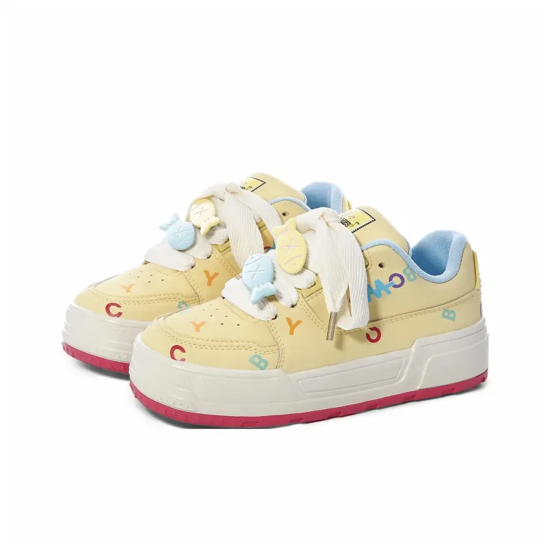 OAOQ Slip Resistant, Abrasion Resistant, Lightweight, Breathable, Height Increasing Low Top Skateboard Shoes Women's-2