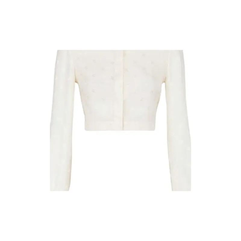 FENDI Crop Tops Women's White-4