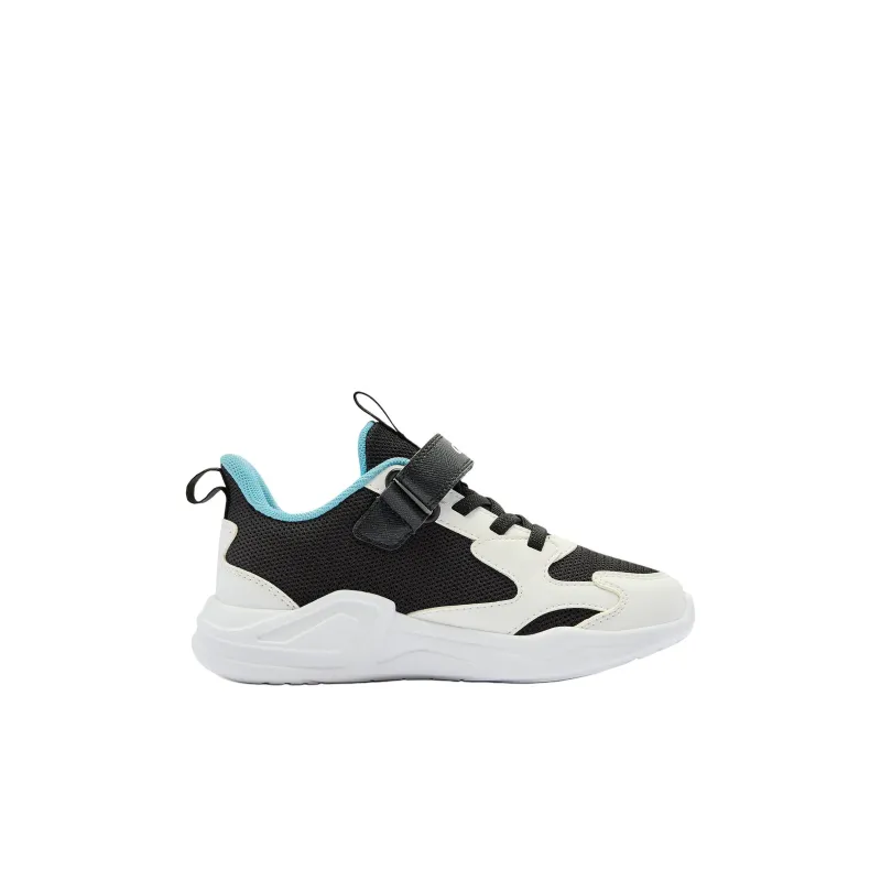 QIAODAN Anti Slip Wear Resistant Low Top Kids Lifestyle Shoes Black/Jordan White Children Aged 3 7 Years Old-1