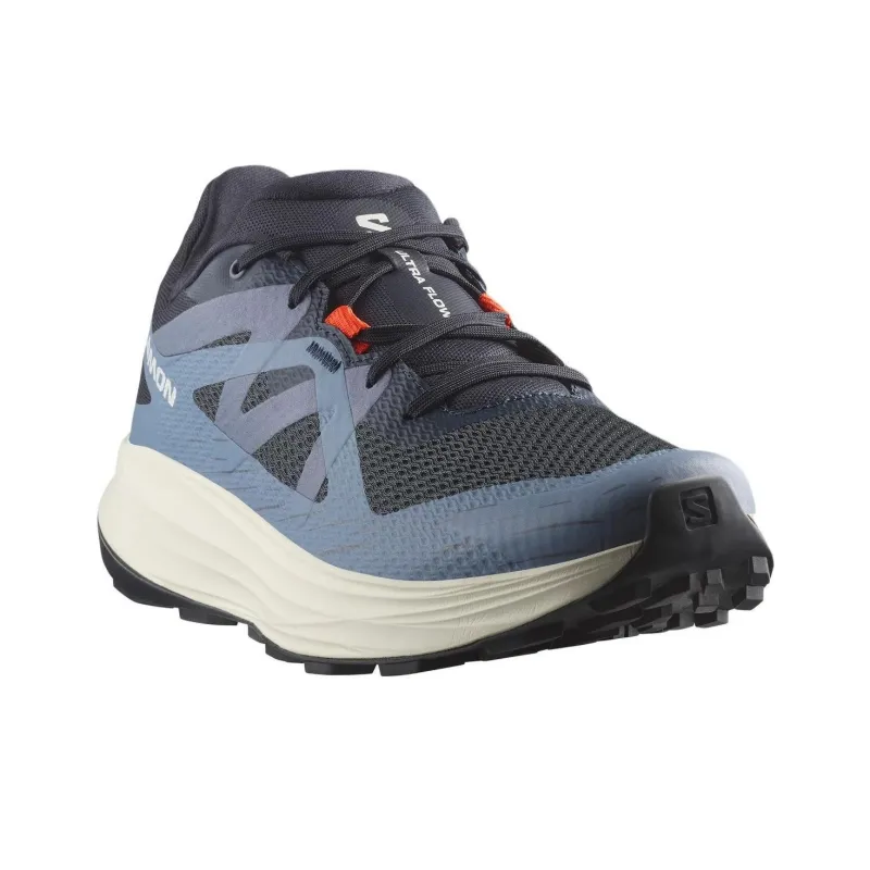 SALOMON ULTRA FLOW Anti-Slip Wear-Resistant Low-Top Casual Trail Running Running Shoes Men's Gray Blue-2