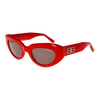 Balenciaga Acetate Cat Eye Sunglasses Women's Red