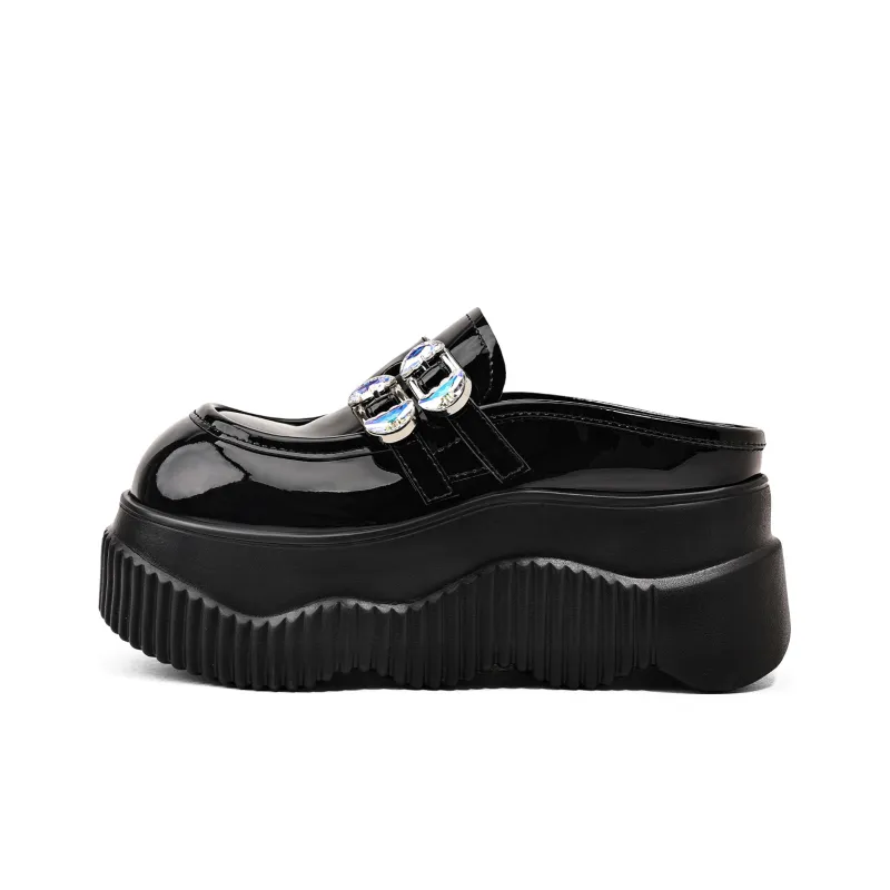 KMD Rhinestone Quiet Abrasion Resistant Closed Toe Slippers Women's-5