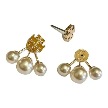 TORY BURCH Brass Earrings Women's Gold