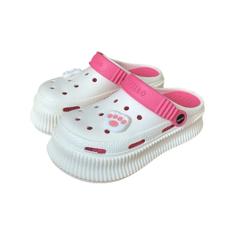 SHIGUDE Slippers Women's, White Rose Red-0