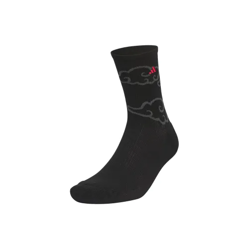 Adidas Mid Calf Socks Unisex 1 Pack Black/Energy Red/Dark Gray