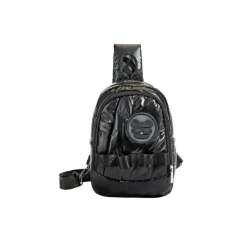 SUN ERATH&U Polyester Sling Bag Regular Unisex Silver Black