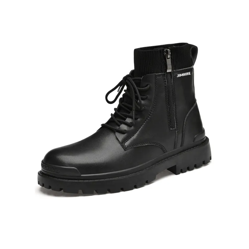King Jinmai Short Martin Boot Men's Black-0