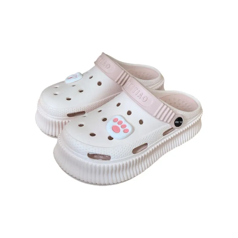 SHIGUDE Slippers Women's, White Rose Red-4