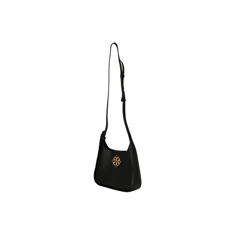TORY BURCH Miller Litchi Grain Leather Shoulder Bag, Crossbody Bag, Shoulder Bag Trumpets Women's Black-1