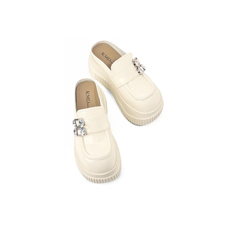 KMD Rhinestone Quiet Abrasion Resistant Closed Toe Slippers Women's-2