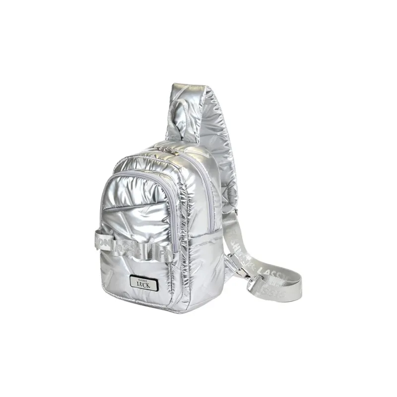 SUN ERATH&U Polyester Sling Bag Regular Unisex Silver Black-23