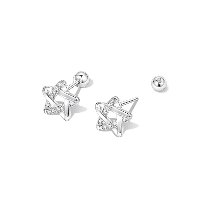 ETAHLOVE Sterling Silver Stud Earrings Women's Bestie Girlfriend Birthday Surprise Anniversary Commemoration-0