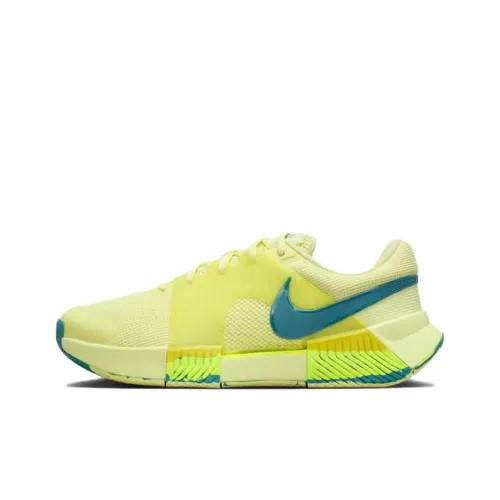 Nike Cushioned Slip-Resistant Low-Top Tennis Shoes Women's Yellow Green