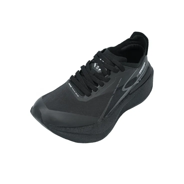 MINEPAIR Non slip Support Low Top Full Length Carbon Plate Casual Running Shoes Unisex Gale Black-2