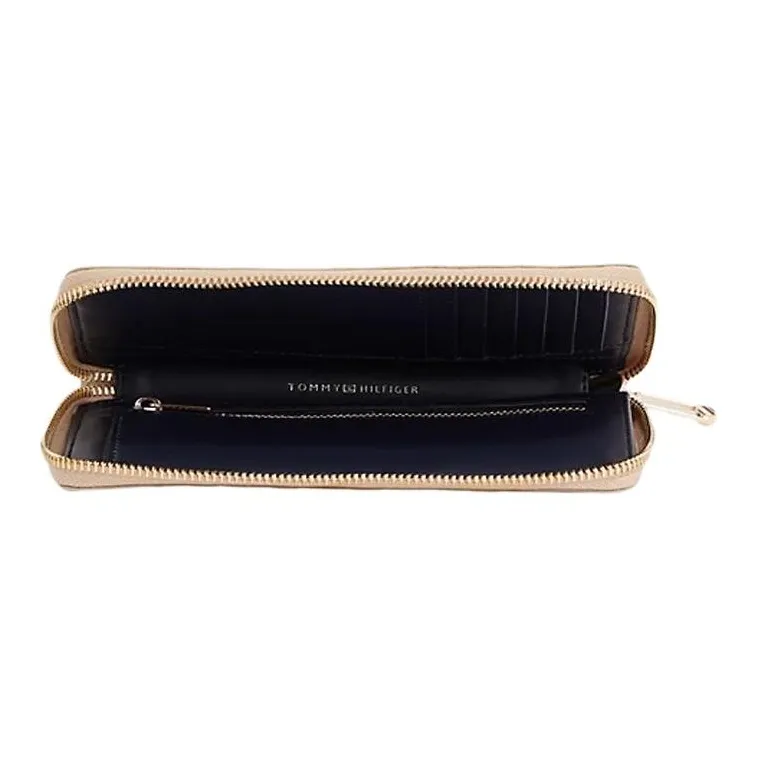 Tommy Hilfiger PU Polyurethane Wallet Large Size Women's Beige-2