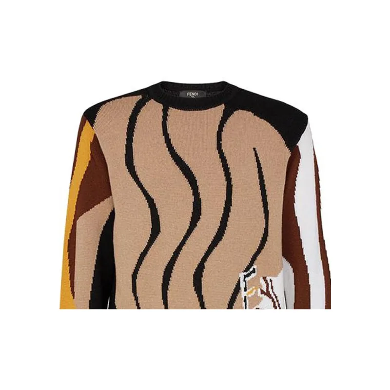 FENDI Sweaters Men Brown-3