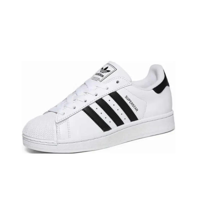 Adidas Originals SUPERSTAR Cushioning Wear Resistant Low Top Kids' Skateboarding Shoes White Teenagers-2