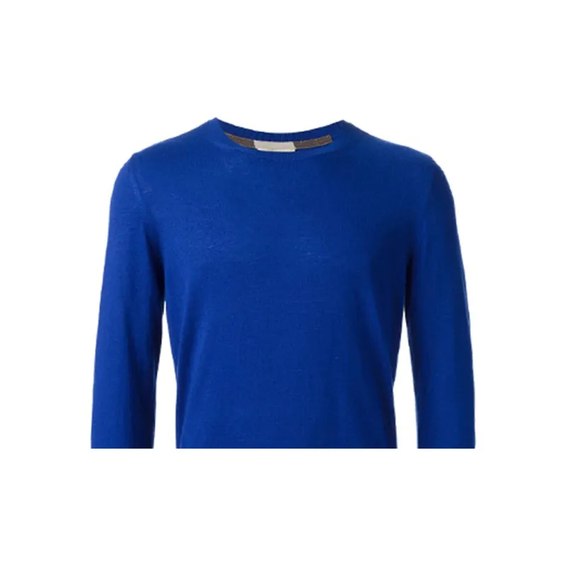 Burberry Cashmere Sweaters Men Blue-4
