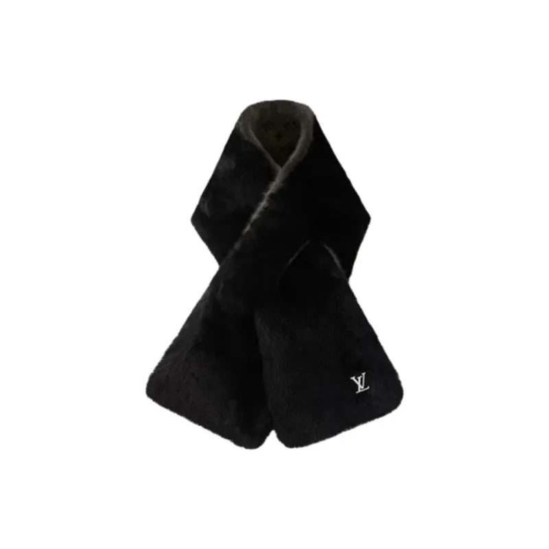 LOUIS VUITTON Monogram Reverso Fur Scarf-1