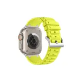 Neon Yellow/Thick Webbing Silicone Strap