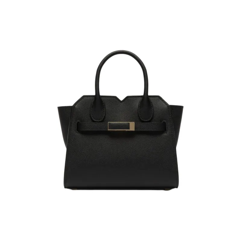 Valextra Soft Calfskin One Shoulder Handbag Micro Women's Black-0