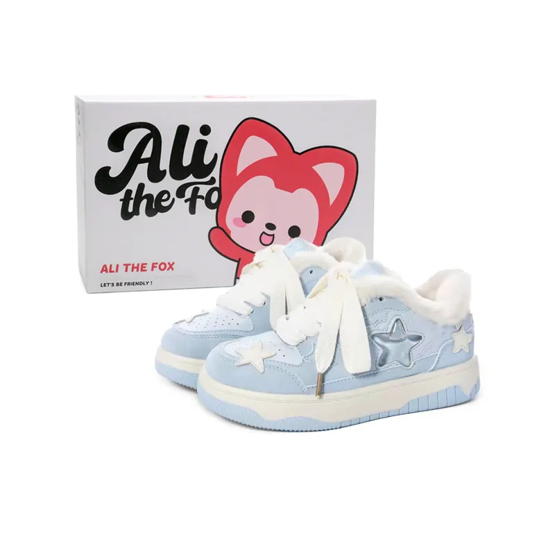 ALI THE FOX Anti Slip Wear Resistant Low Top Skateboard Shoes Women's-0