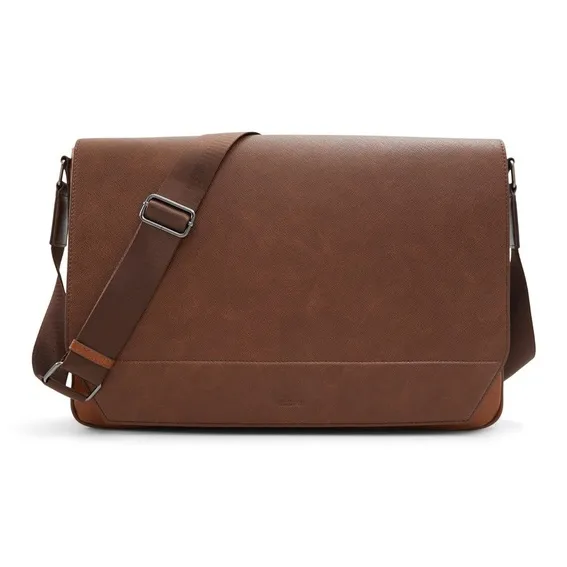 ALDO Artificial Leather Crossbody Bag Briefcase Medium Size Men's Black/Mixed Color-3