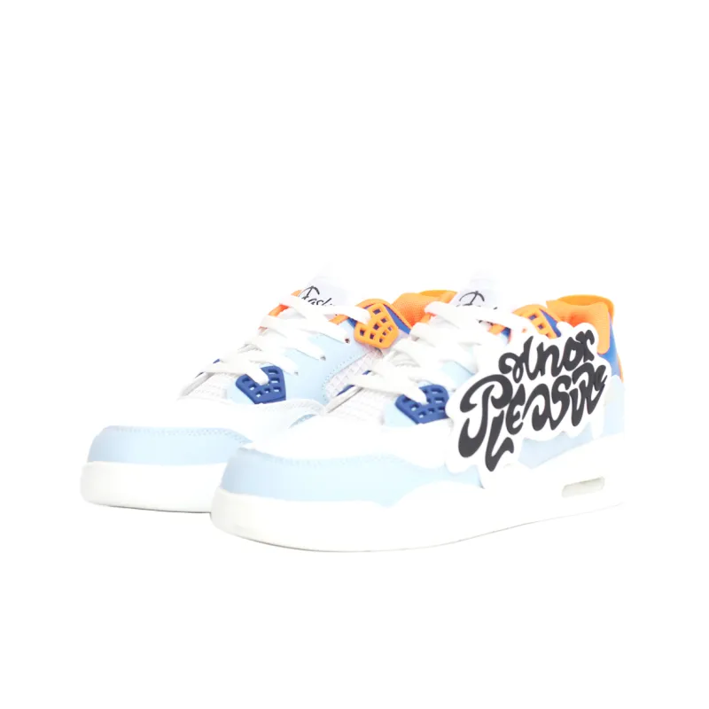 PAIN OR PLEASURE Kids' Skateboarding Shoes Tangerine Blue Teenagers-4