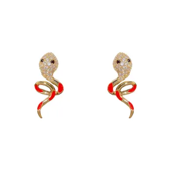 QIANFANGDAHUANGYE Zircon Stud Earrings Women's