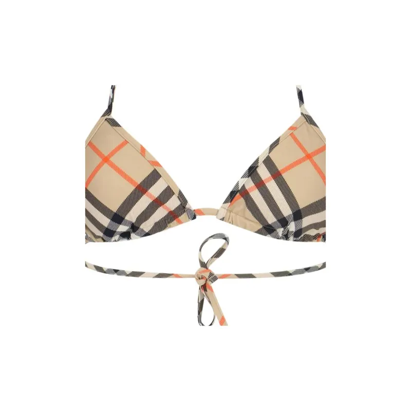 Burberry Check Pattern Halterneck Bikini Top-3