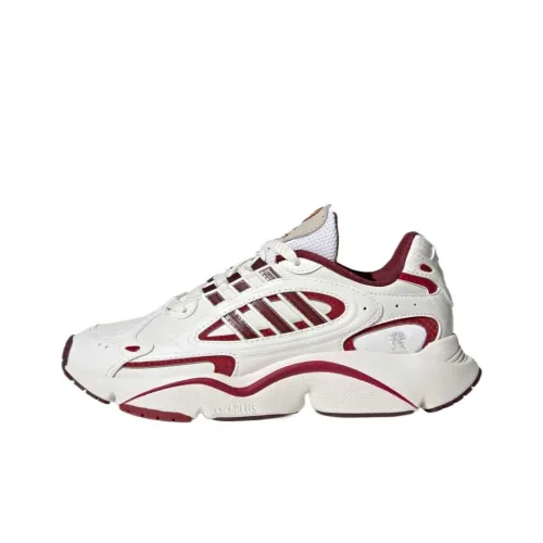 Adidas Originals Ozmillen Slip Resistant Low Top Casual Shoes Unisex White Light Scarlet Maroon