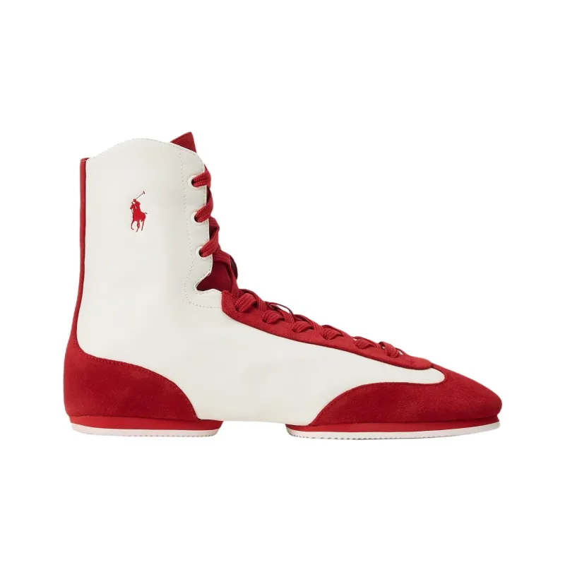 Polo Ralph Lauren Pony High-Top Casual Shoes Women's Red-1