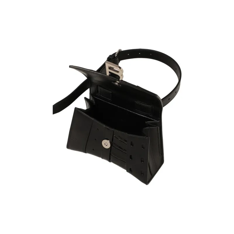 Balenciaga Matte Leather One Shoulder Handbags Mini Women's Black-2