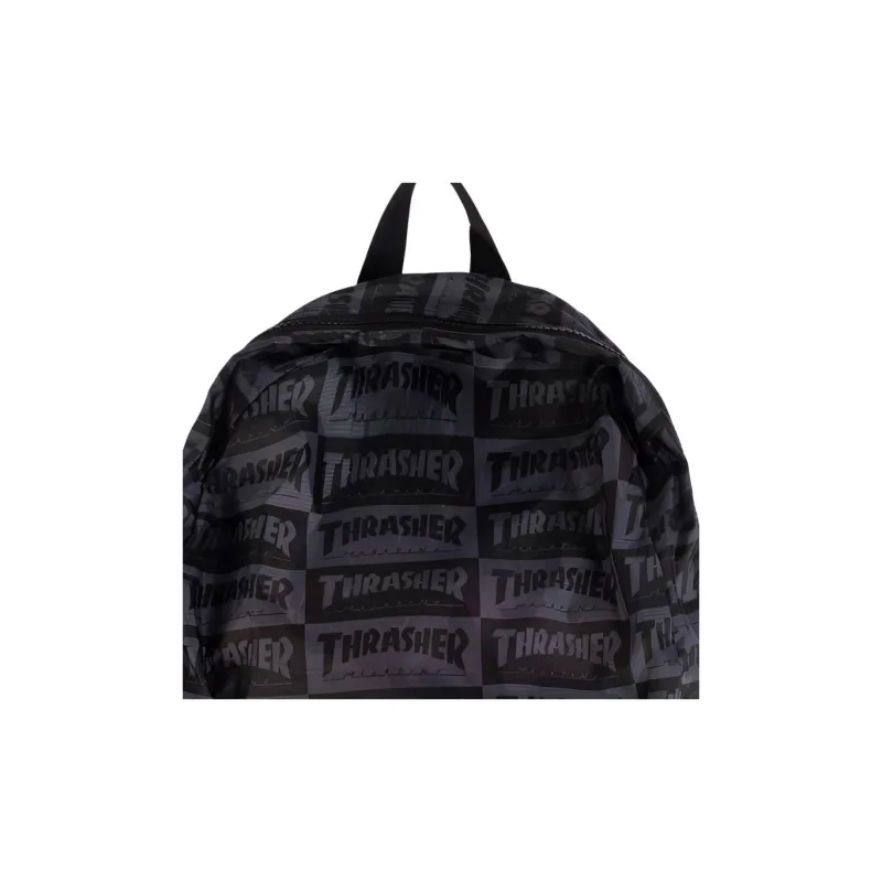 Thrasher Herschel Collaboration Elasticity Tear-Resistant Backpack Regular Men's Black Gray Color-3