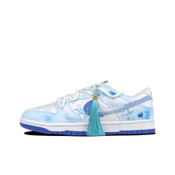 Nike Dunk 'Royal' Anti Slip And Wear Resistant Breathable Low Top Kids' Skateboarding Shoes Cerulean Teenagers