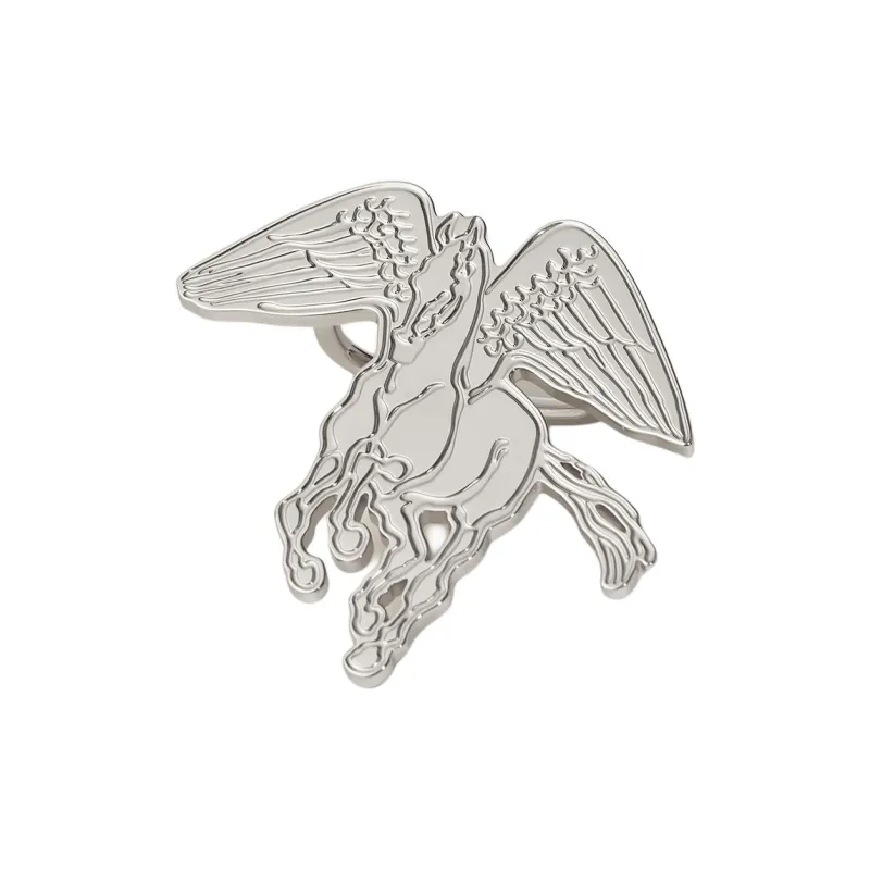 HERMES Palladium Plated Brass Silk Scarf Clip Unisex Silver-1