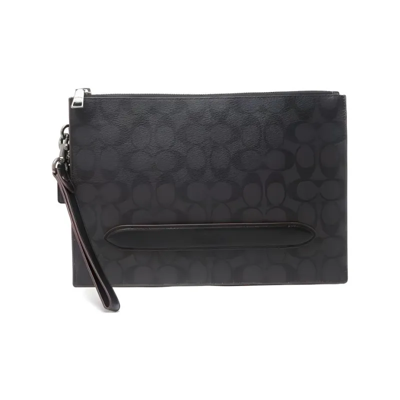 COACH Pouch Canvas Computer Briefcase Tubas Men's Black-1