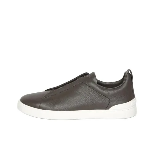 Zegna Low Top Skateboard Shoes Men's Dark Brown