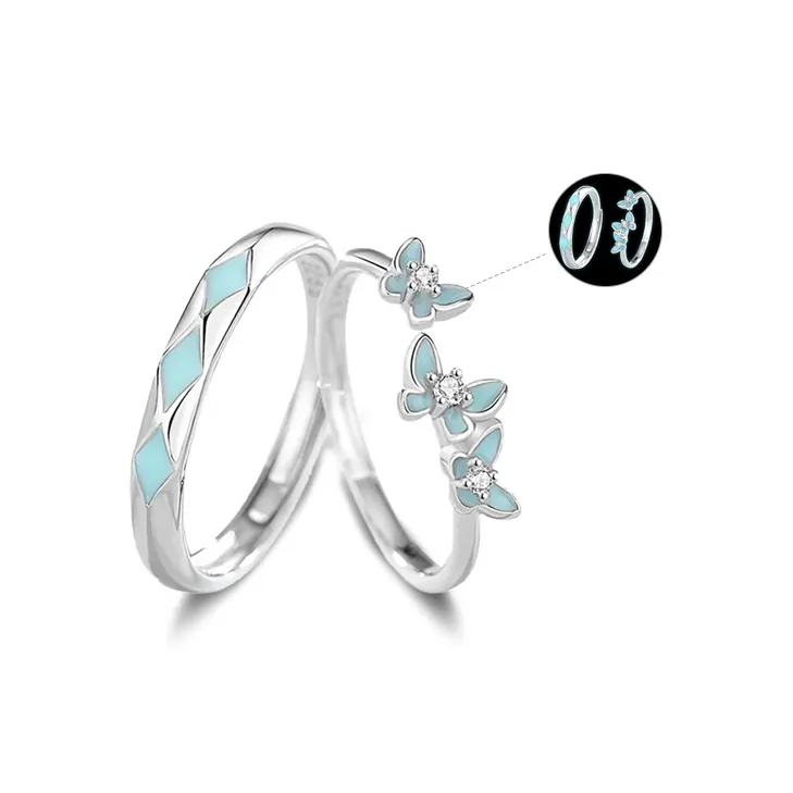 GLOIRE S925 Silver Rings Unisex Exquisite Luxe Niche Design Advanced Touch Romantic Date Versatile Commute Style-1
