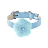 [Sky Blue]Floral Plush Accessories+Sky Blue Collar