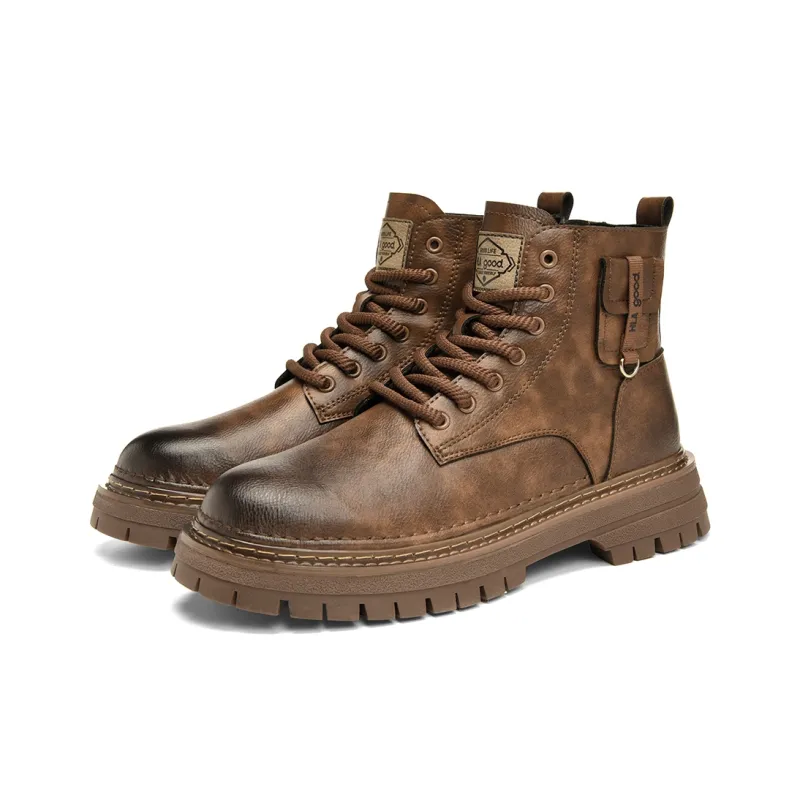 HLA Martin Boots Men Black, Bronze-6