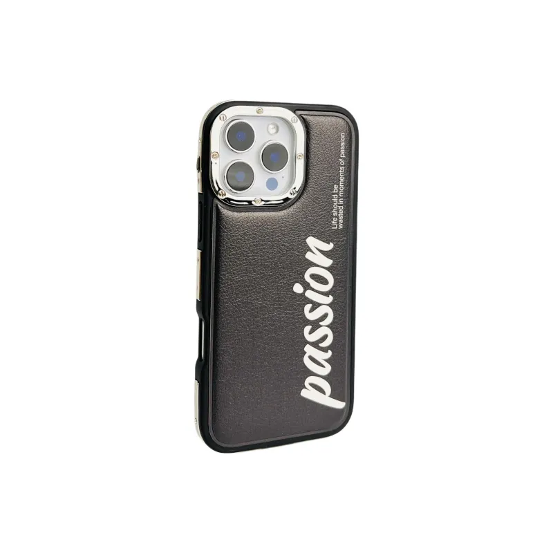 Wei Xin Leather Material Leather Landscape English Phone Cases Compatible With IPhone 16/15 Pro Max/Apple 13/14 Pro/Max-5