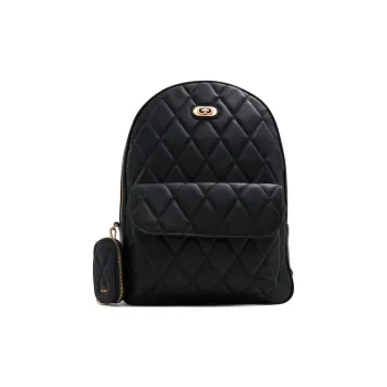 ALDO Artificial Leather Backpack Medium Size Women's Black/Bone